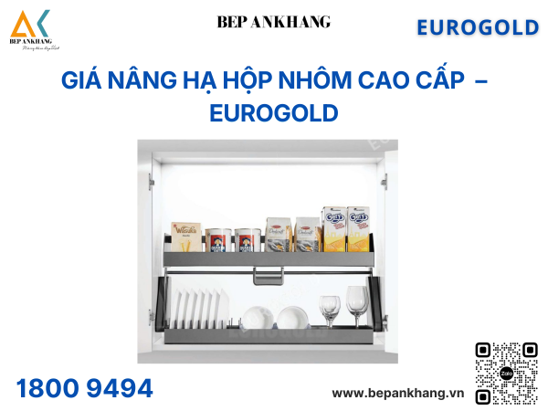 Giá nâng hạ hộp nhôm cao cấp màu ghi đậm EUM9170G – Eurogold